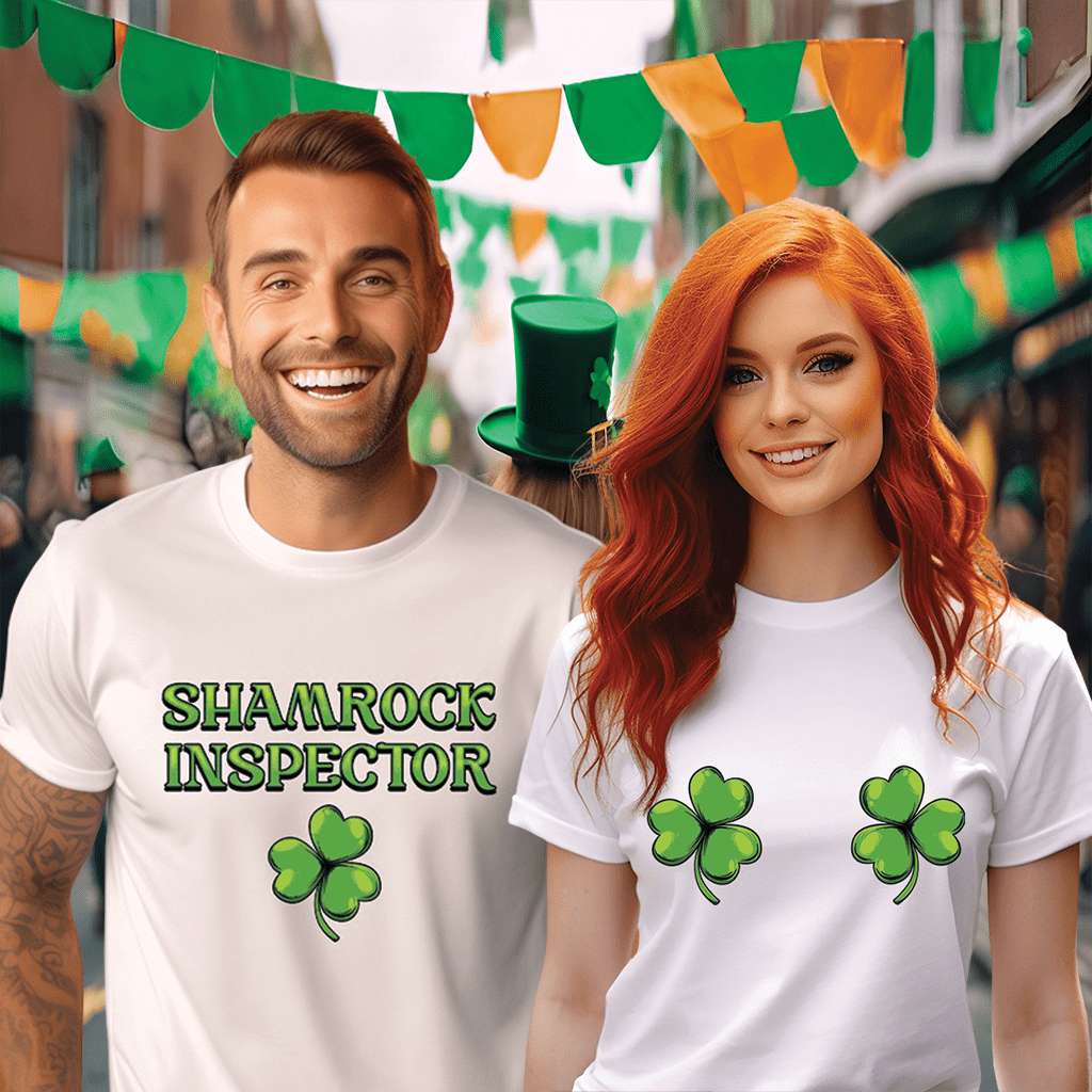 Shamrock Inspector & Shamrocks St Patrick's Day Drinking Shirts